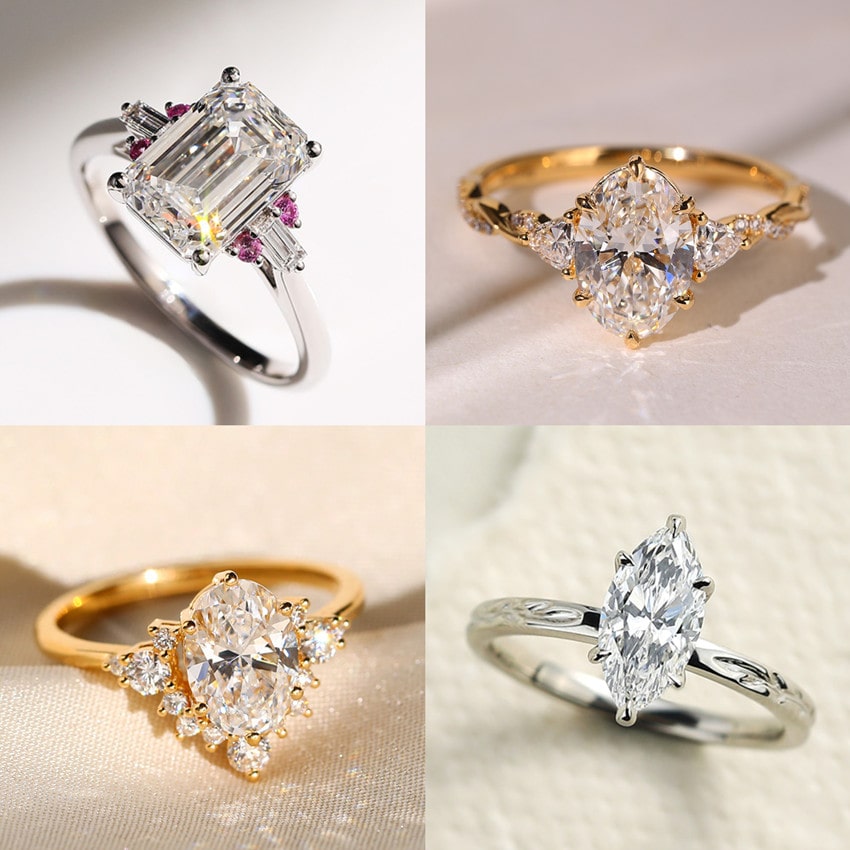 lab diamond rings