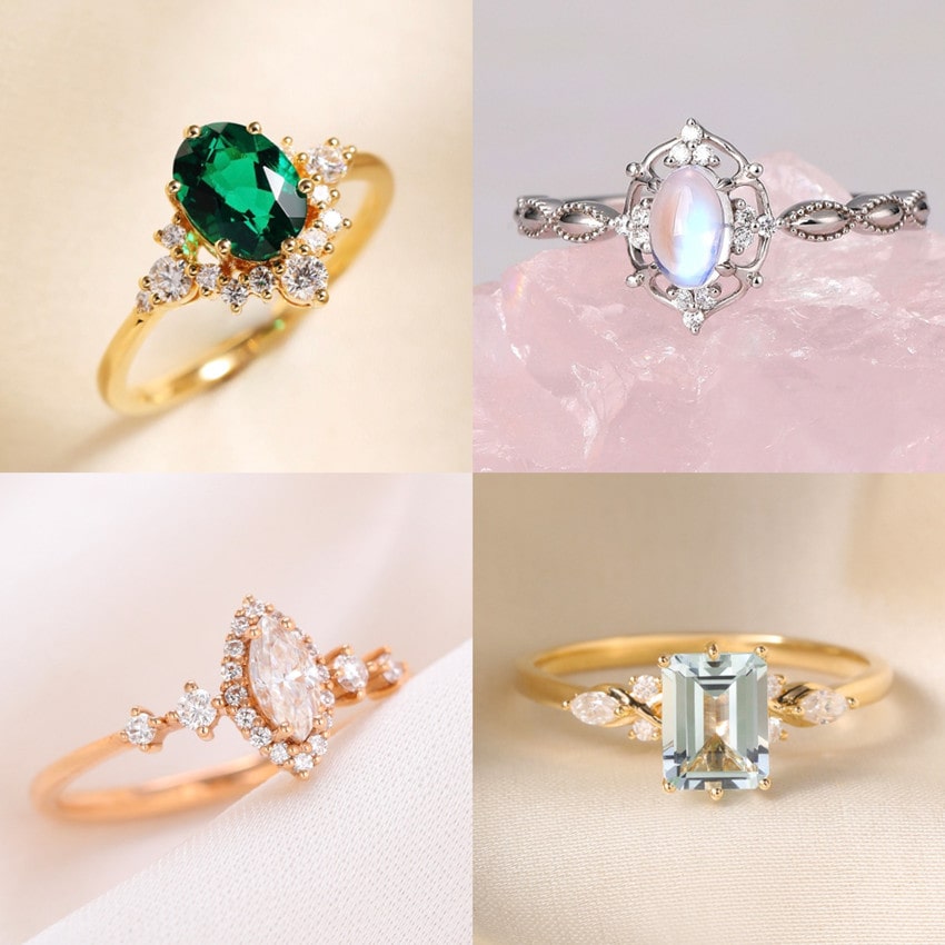 Amandafinejewelry colored gemstone rings