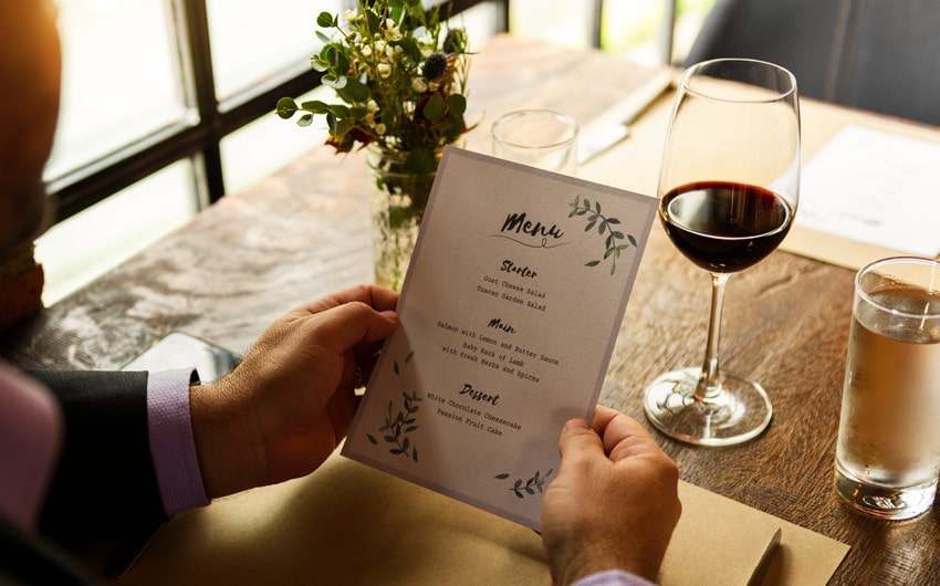 Menu with an Accent