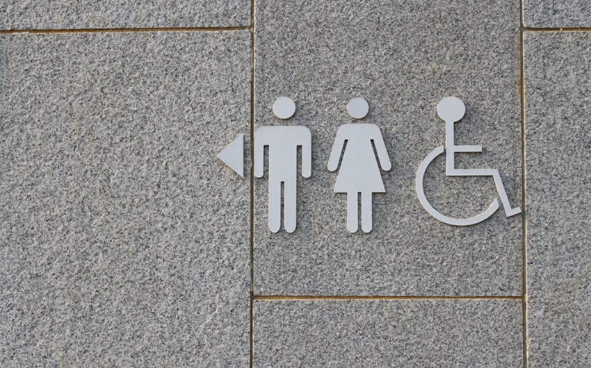 handicap restroom sign