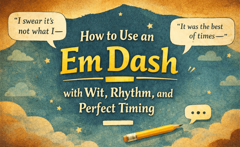 How to Use an Em Dash with Wit, Rhythm, and Perfect Timing